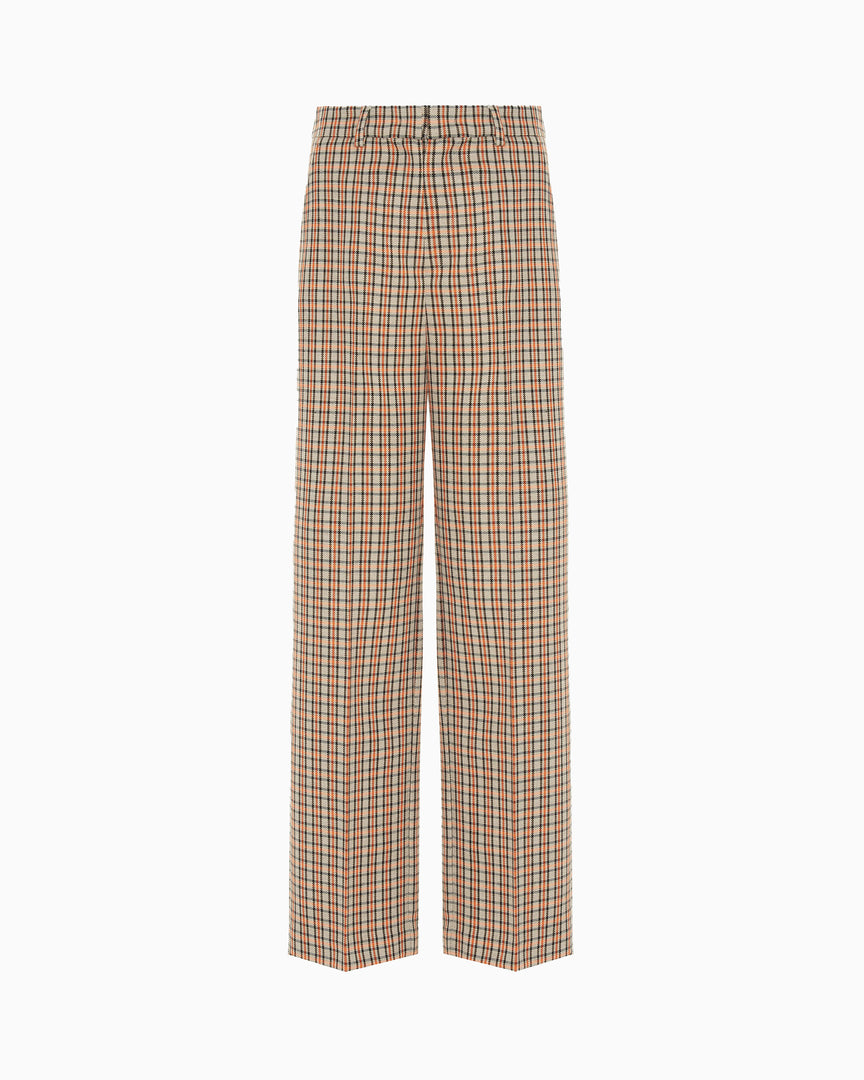Plaid tailored trousers