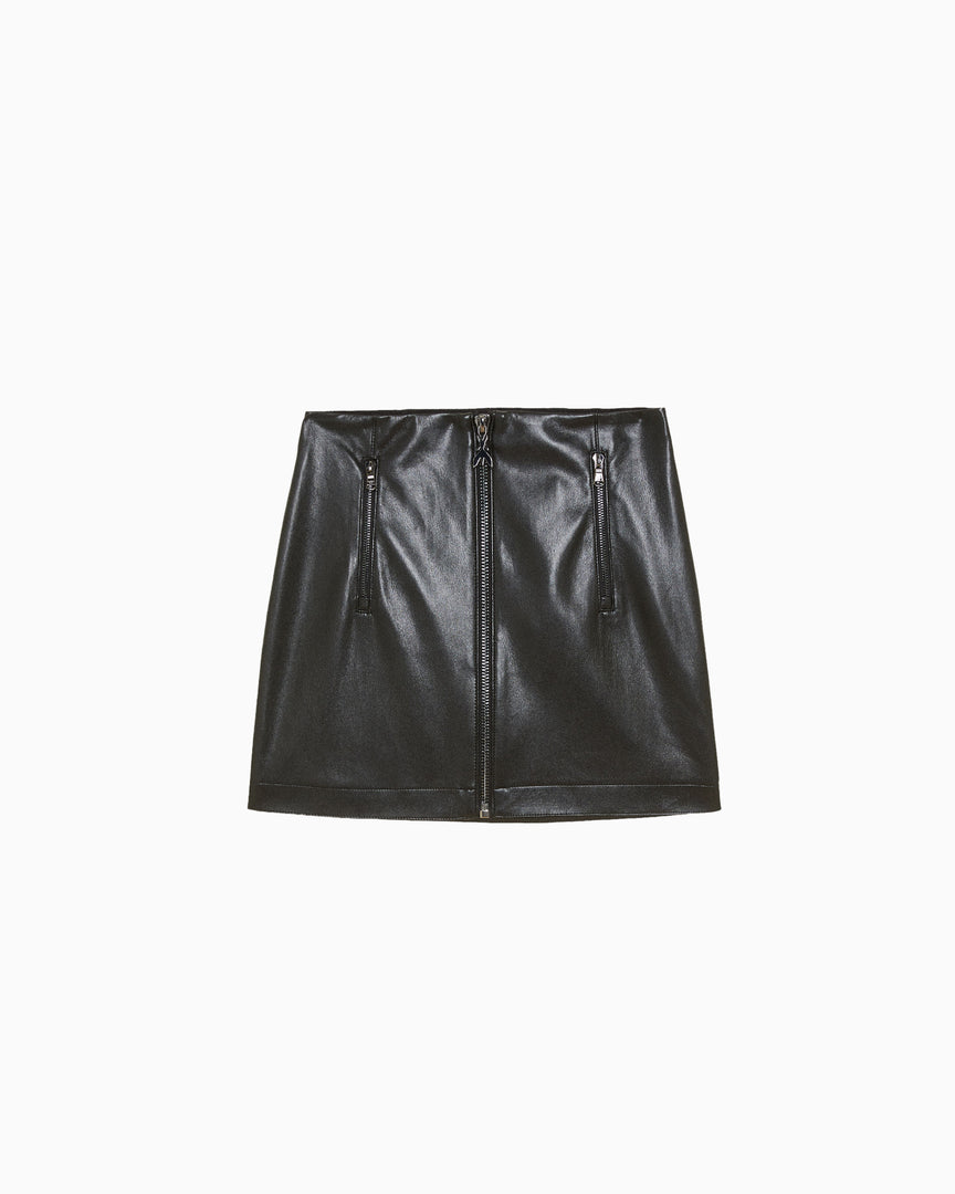 Mini skirt with zip