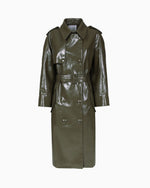 Carregar imagem no visualizador da Galeria, Trench-coat in eco-leather
